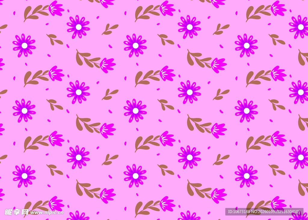 粉色花卉图案背景
