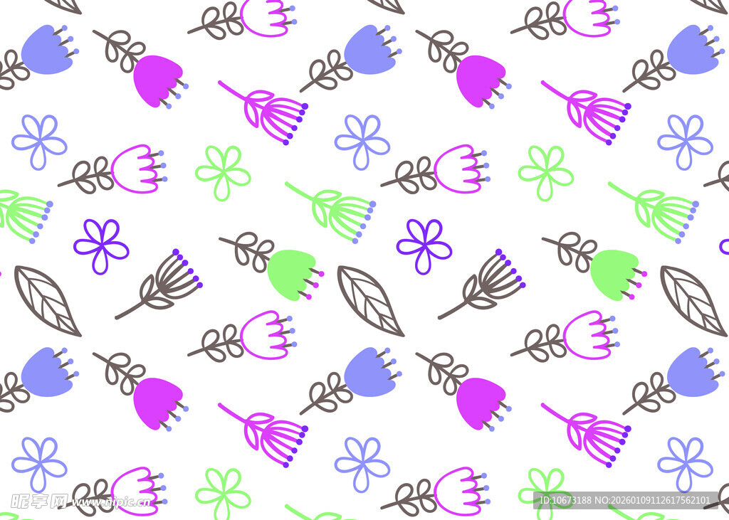 多彩花卉图案背景