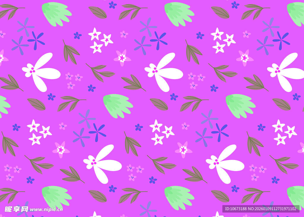 紫色花卉图案背景纹理