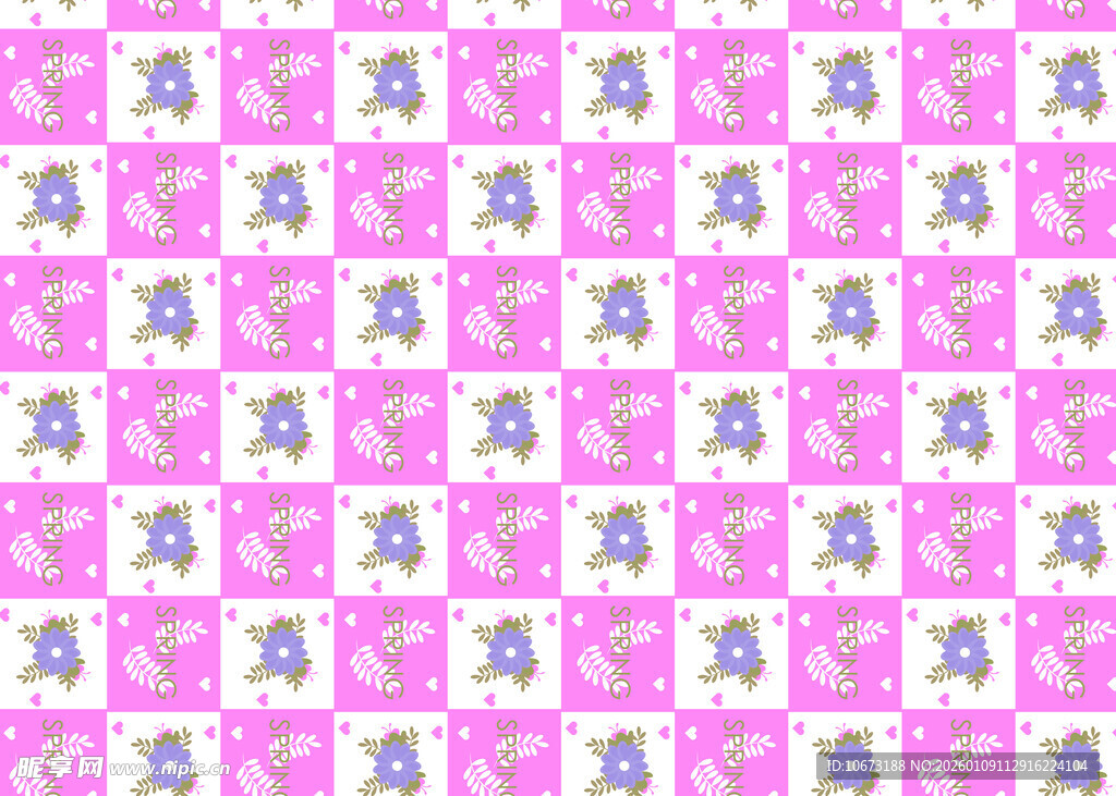 粉色底重复图案纹理背景