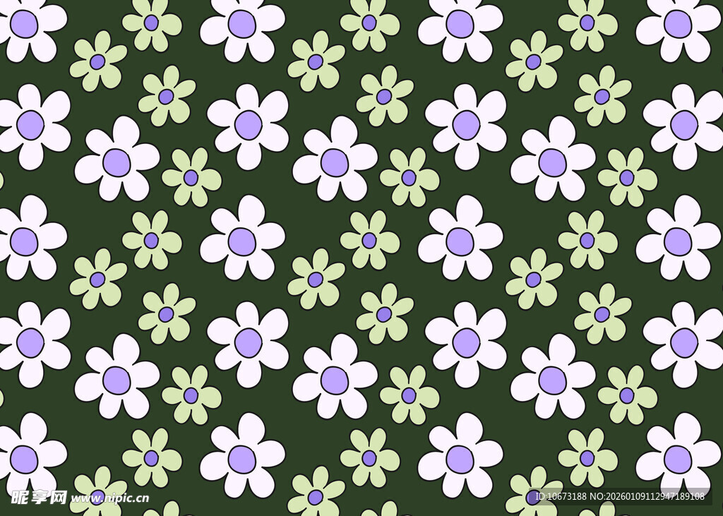 清新紫色碎花背景图案