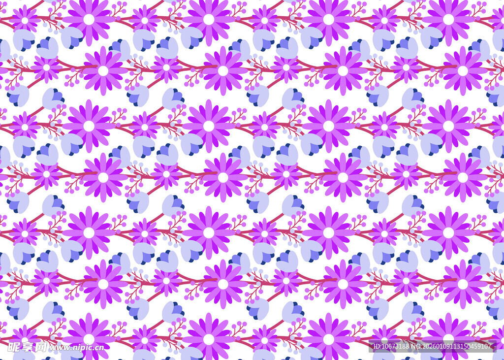 紫色花卉图案纹理背景