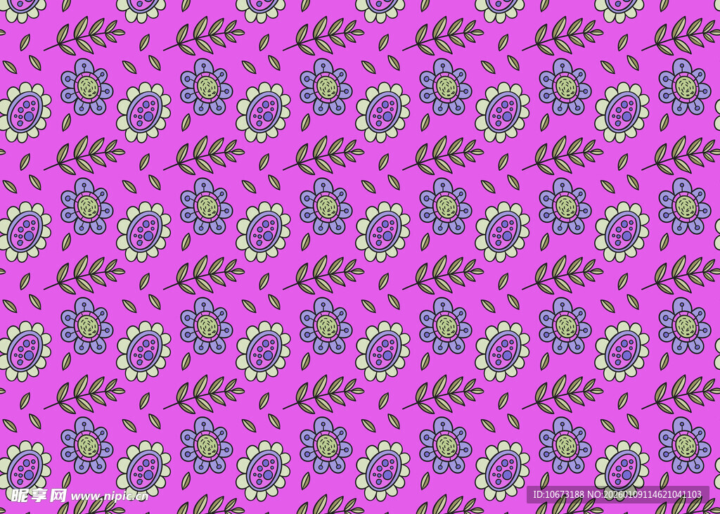 紫色花卉图案背景纹理