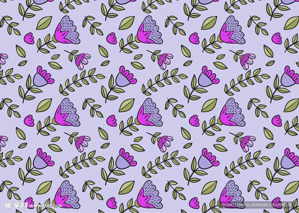 紫色水果花卉图案背景