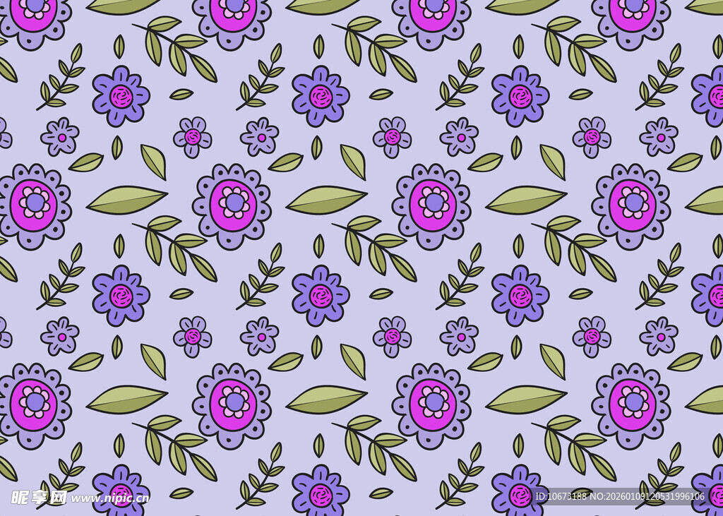 紫色花卉图案背景纹理