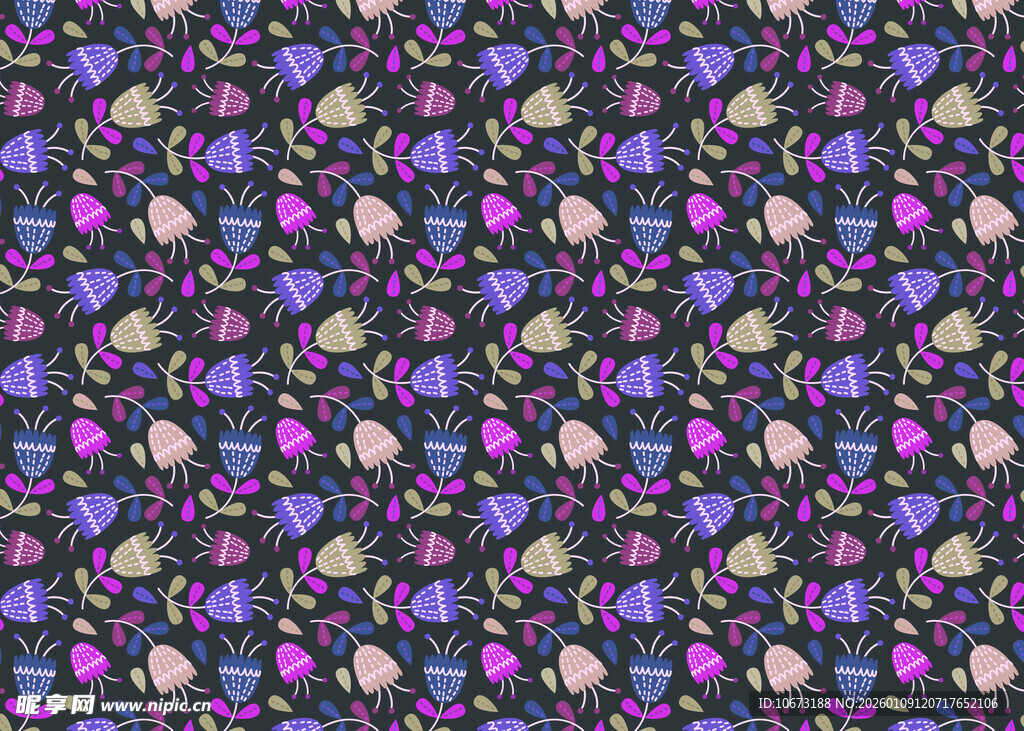 紫色花卉图案纹理背景