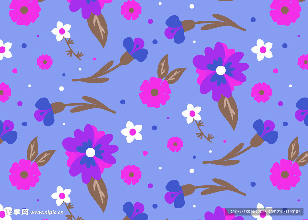 紫色花卉图案背景