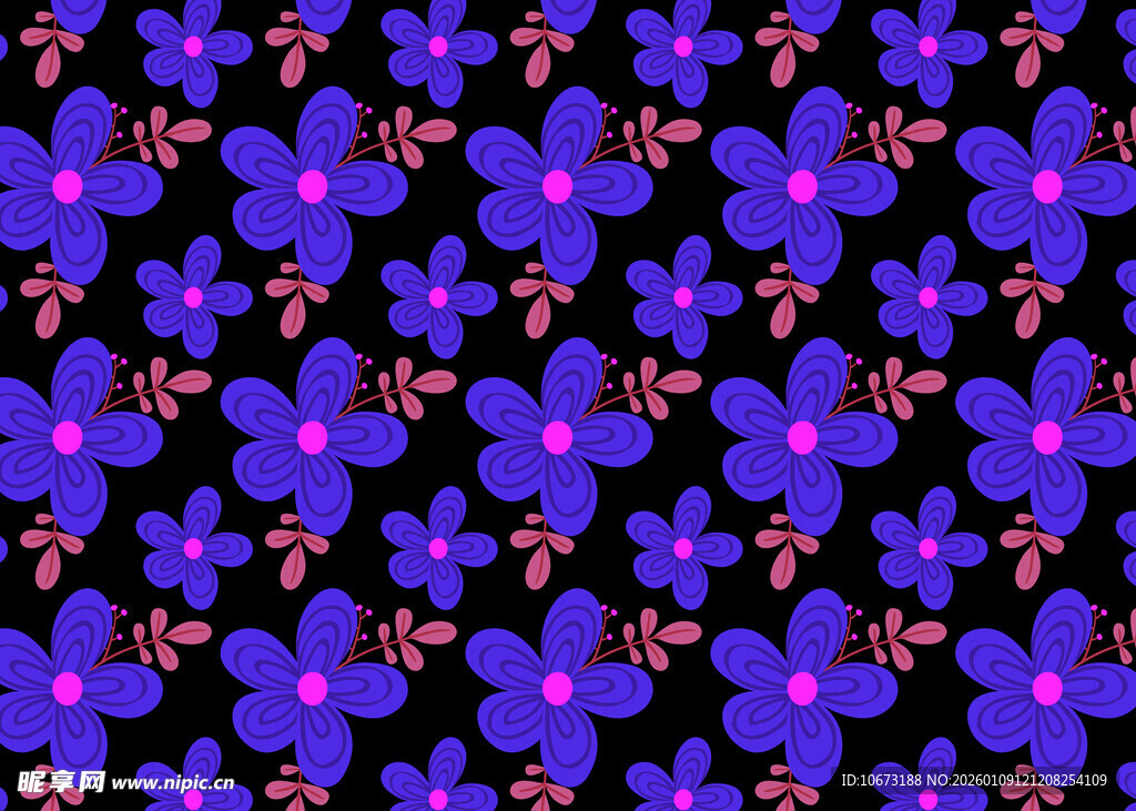 紫色花卉图案背景