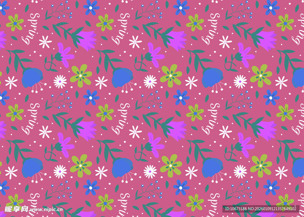粉色花卉图案背景纹理