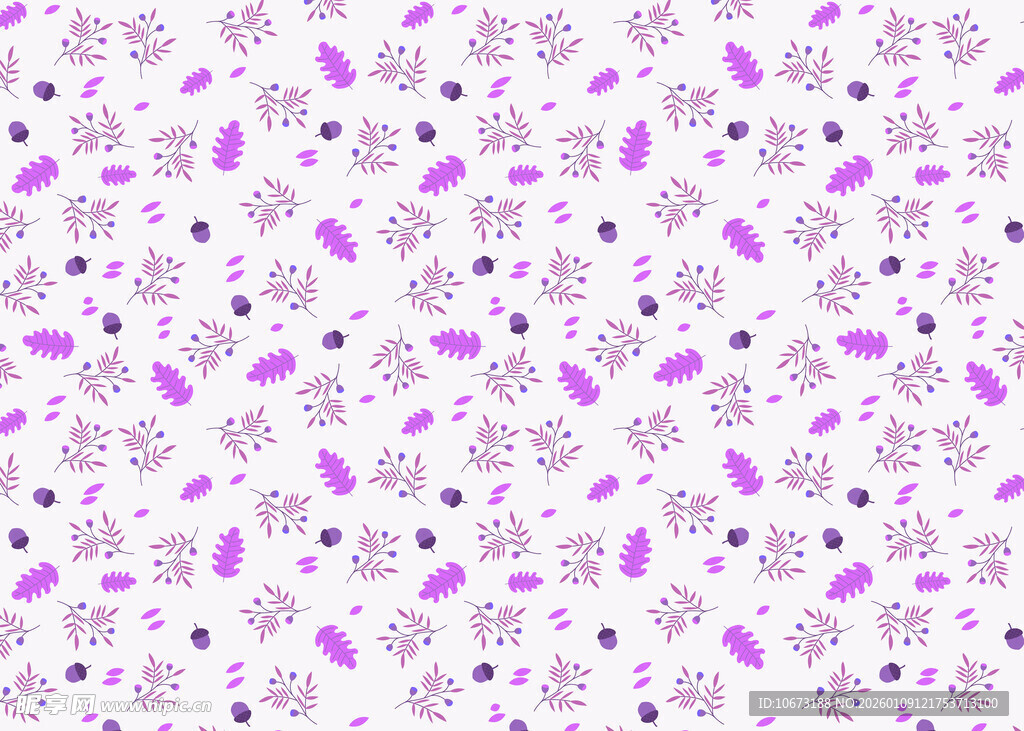 紫色卡通图案无缝背景图
