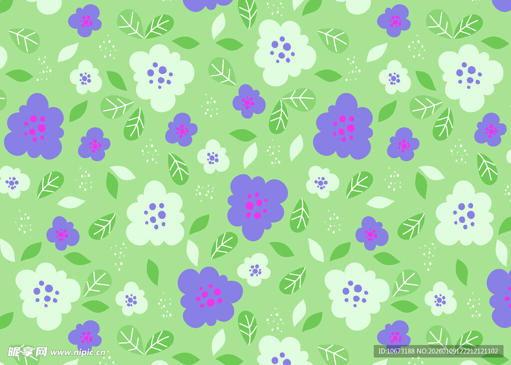 清新花卉图案背景