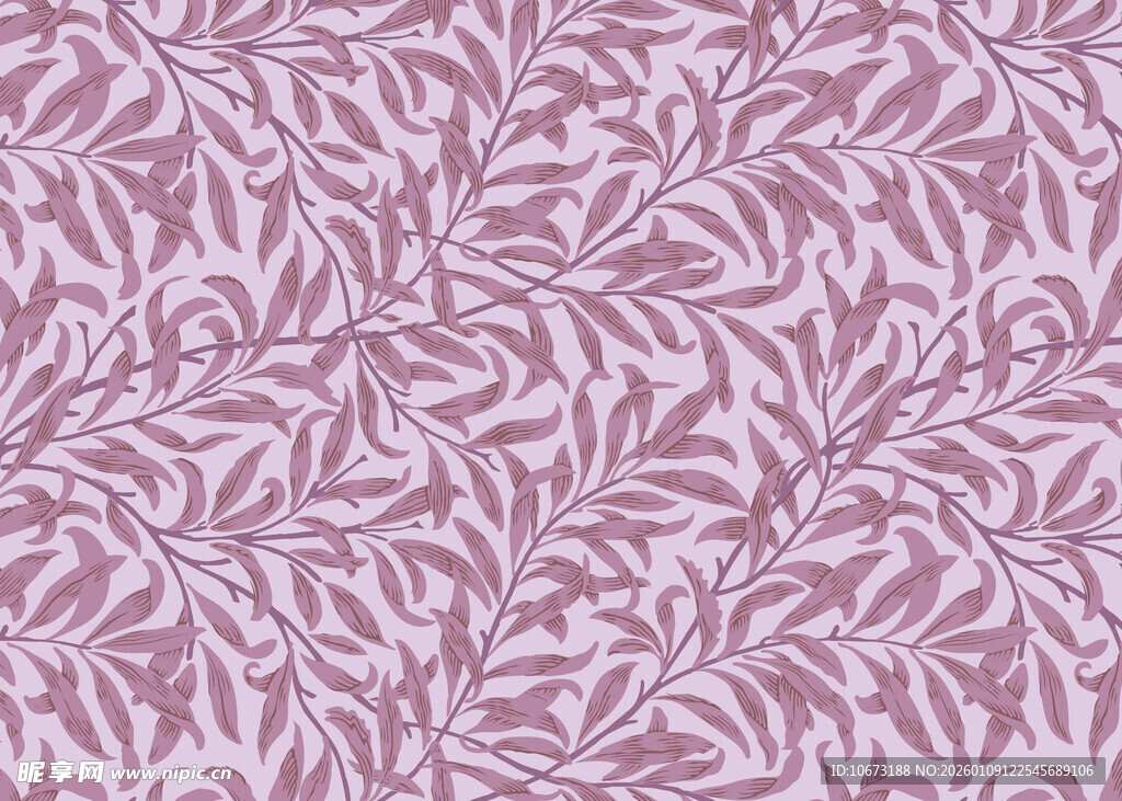 粉色叶纹图案纹理背景
