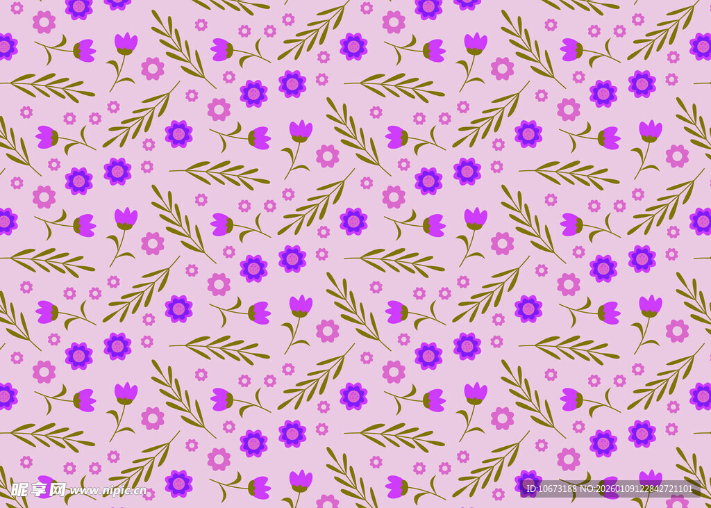 紫色花卉图案纹理背景
