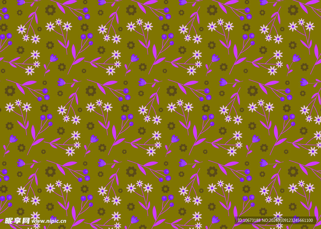 花卉几何图案纹理背景