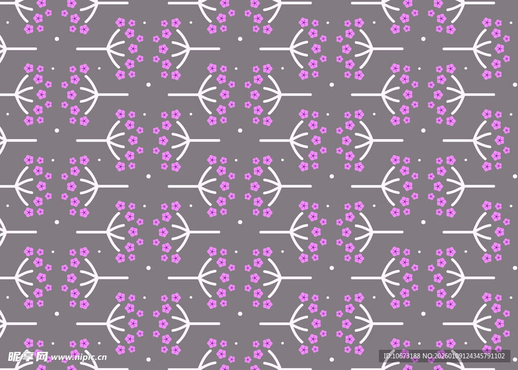 紫色花卉图案背景纹理