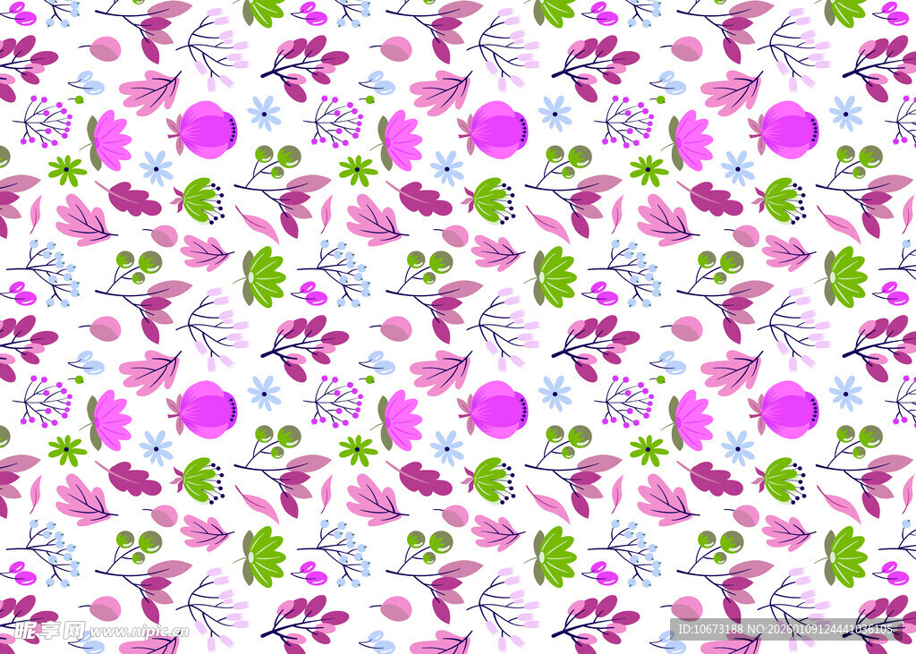 多彩花卉图案背景