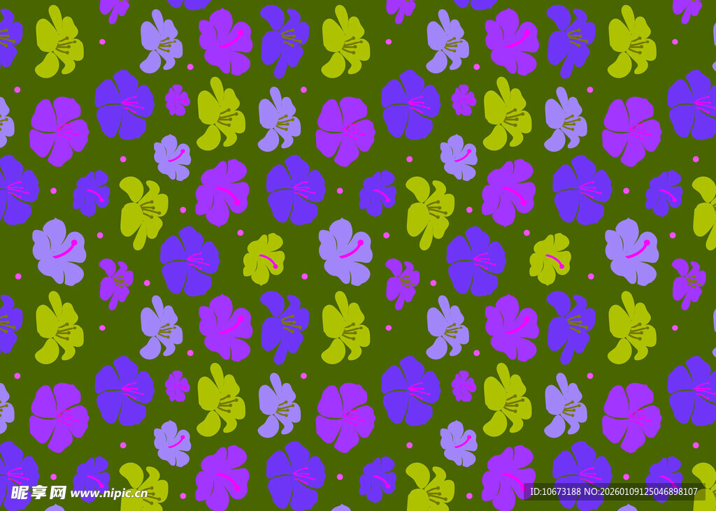 多彩花卉图案背景