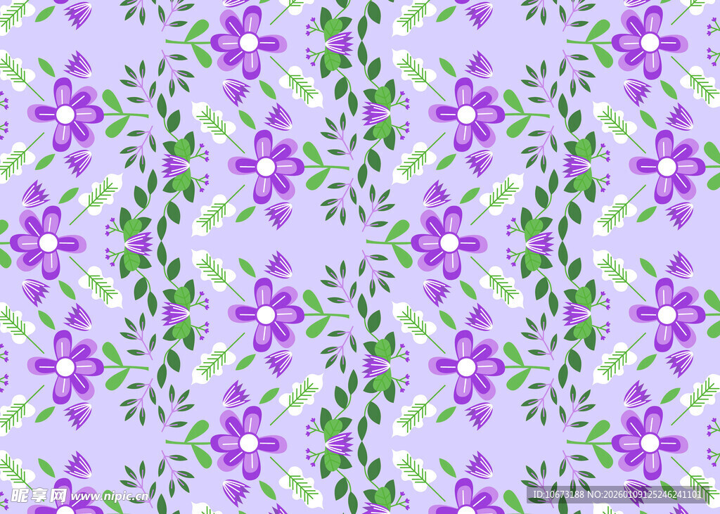 紫色花卉几何图案背景