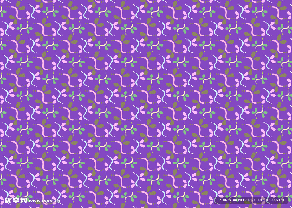 紫色花卉图案背景纹理