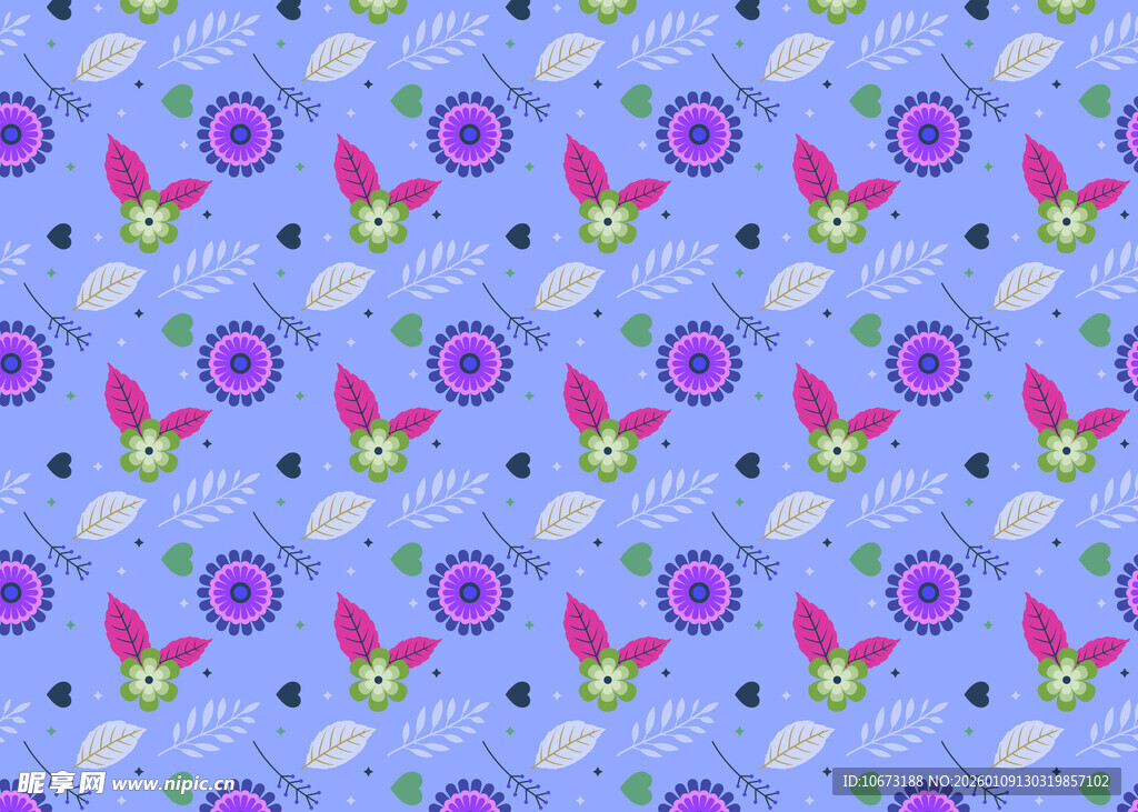 梦幻花卉图案背景