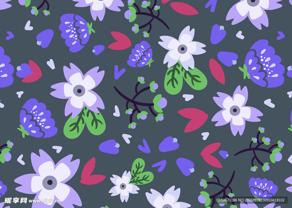 花卉图案背景设计素材