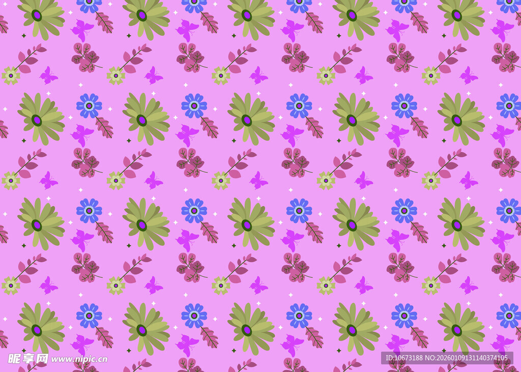 粉色花卉图案背景纹理