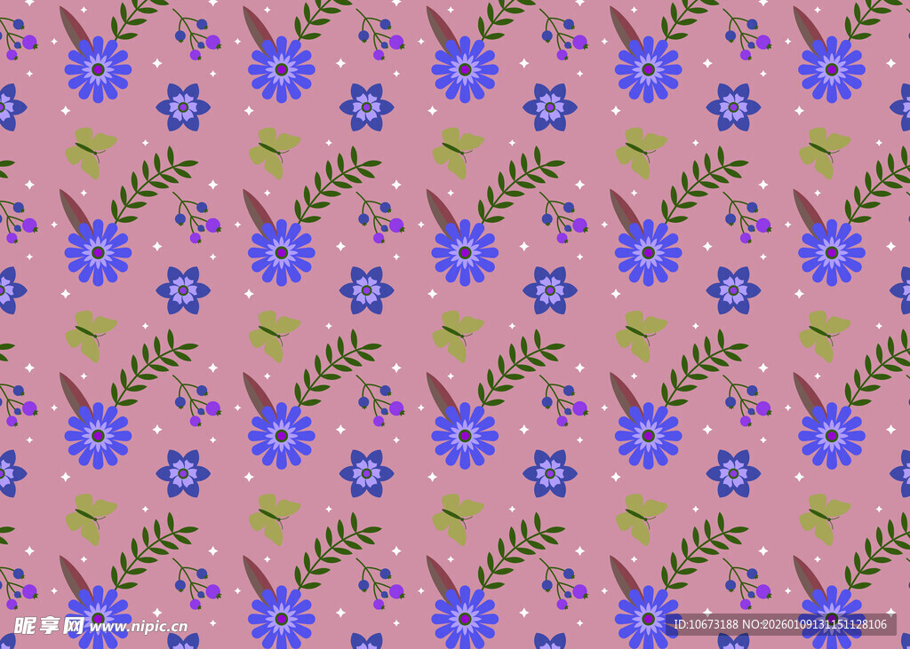 粉色花卉图案背景纹理