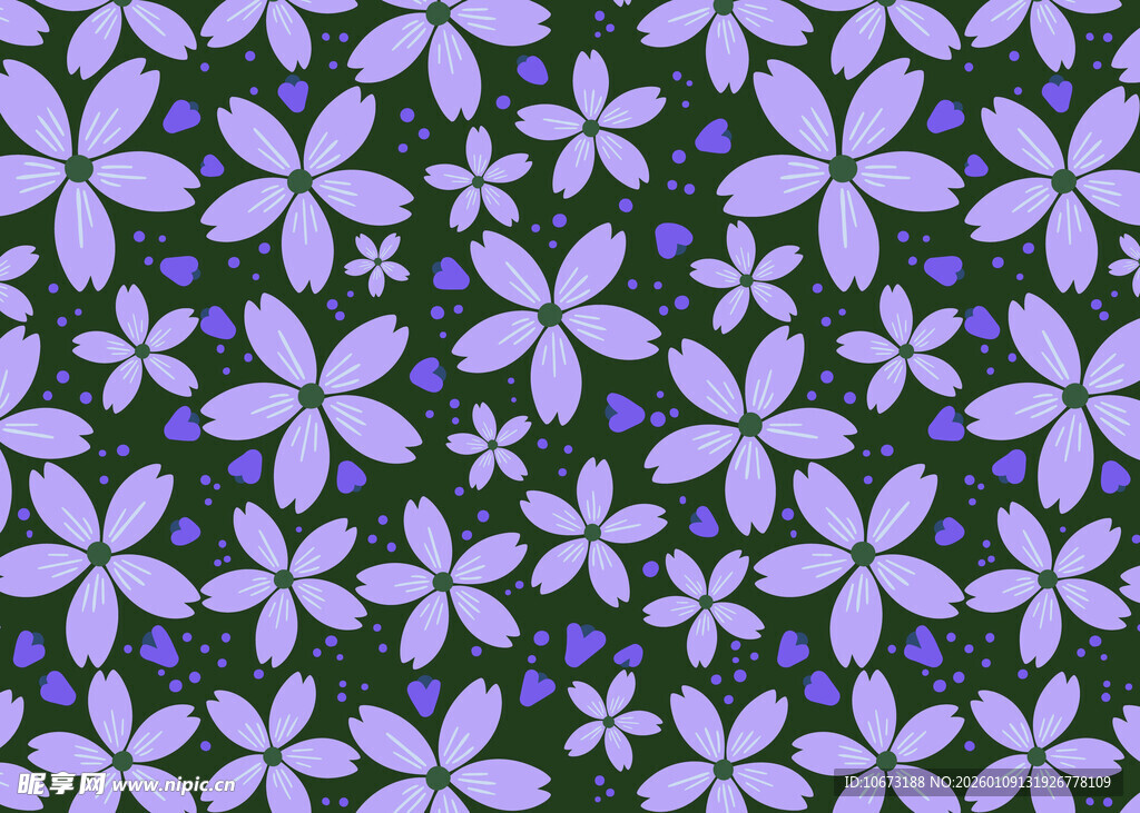 紫色花卉图案背景纹理