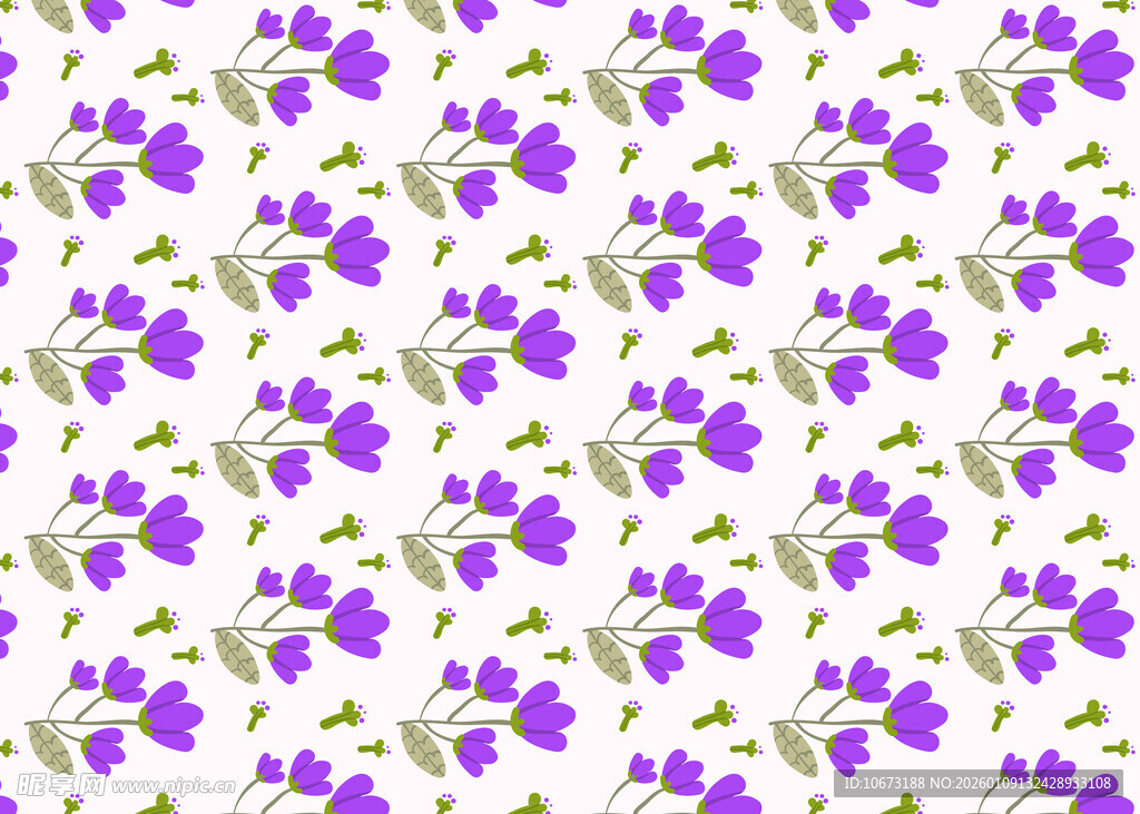 紫色花卉图案背景纹理