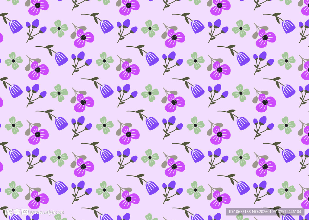 紫色花卉图案背景
