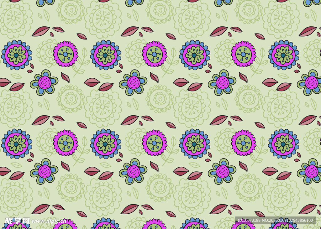 花卉图案背景纹理