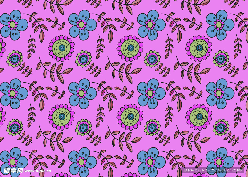 紫色花卉图案背景纹理