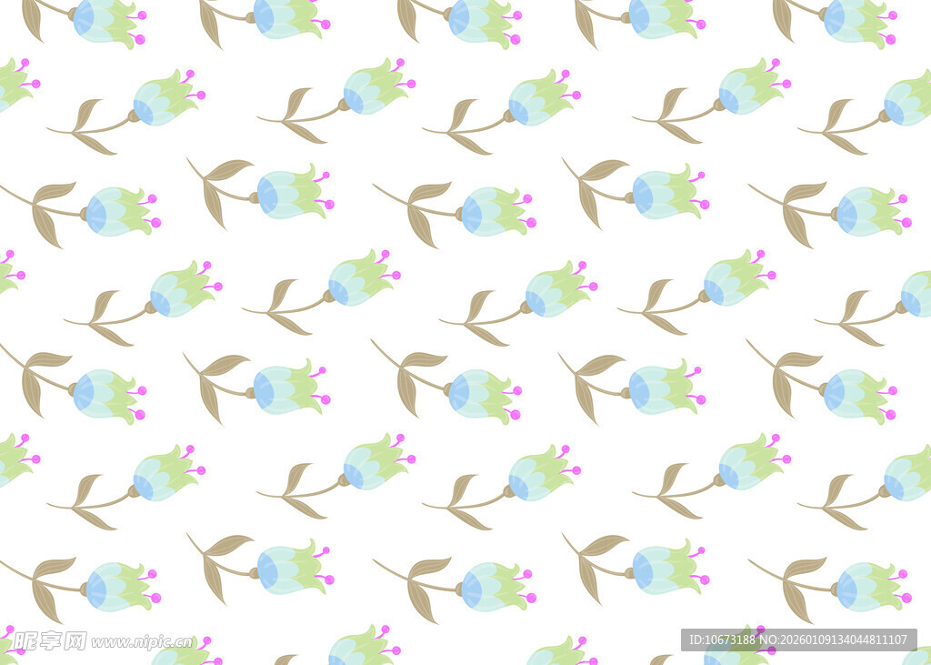 多彩飞鸟图案无缝背景