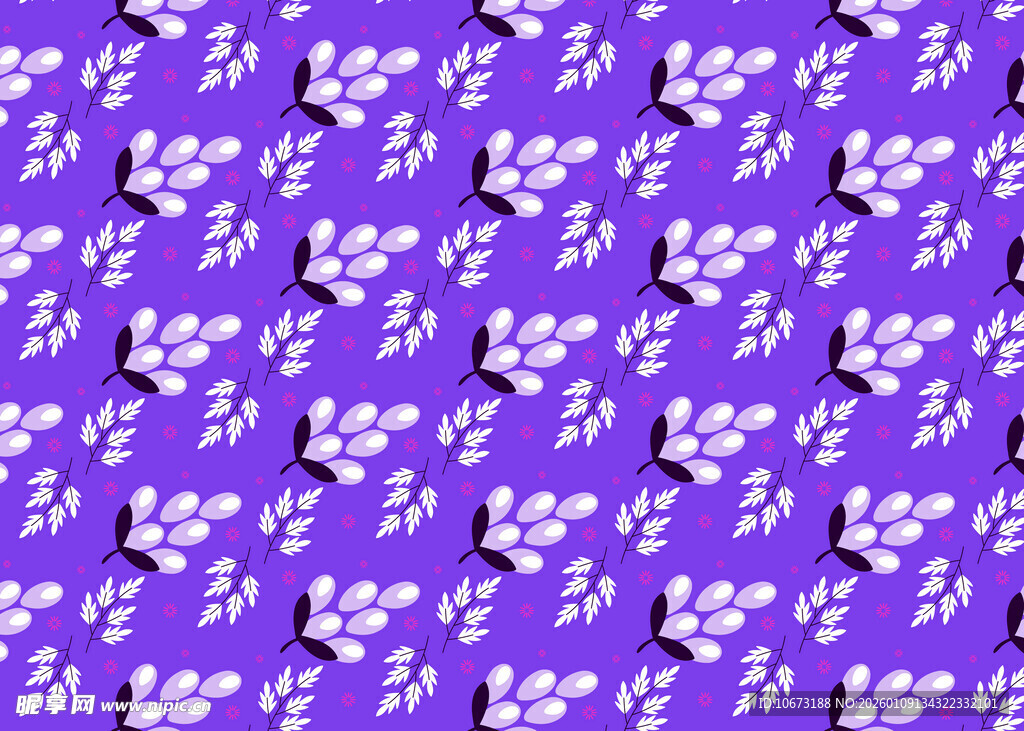 紫色花卉图案背景纹理