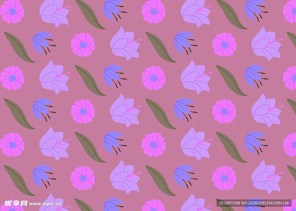 粉色花卉图案背景