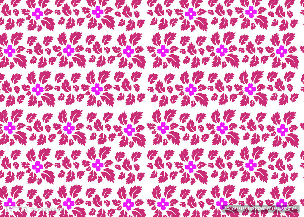 粉色花卉图案无缝背景