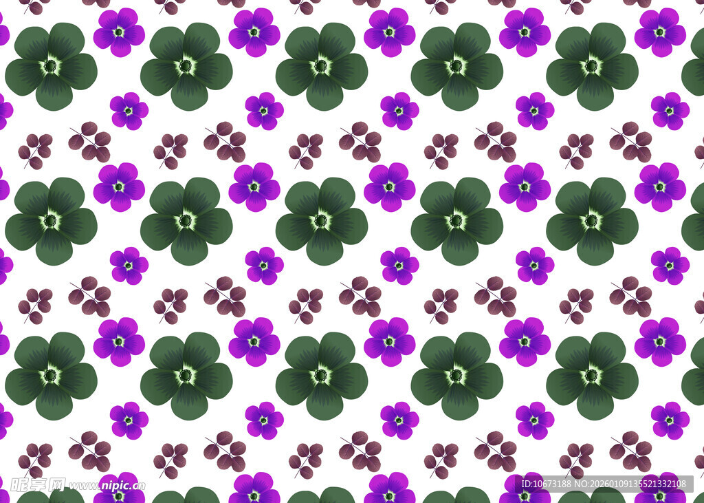 紫色花卉图案背景纹理