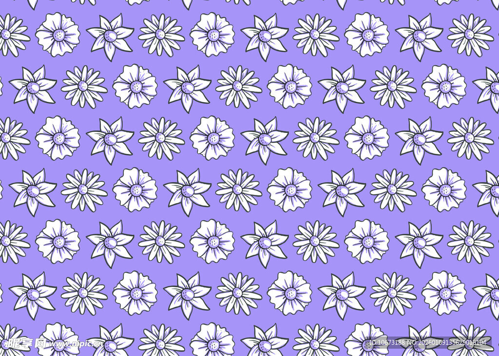 紫色花卉图案背景纹理
