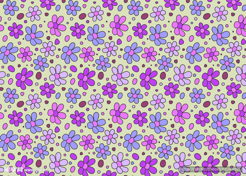 多彩花卉图案背景