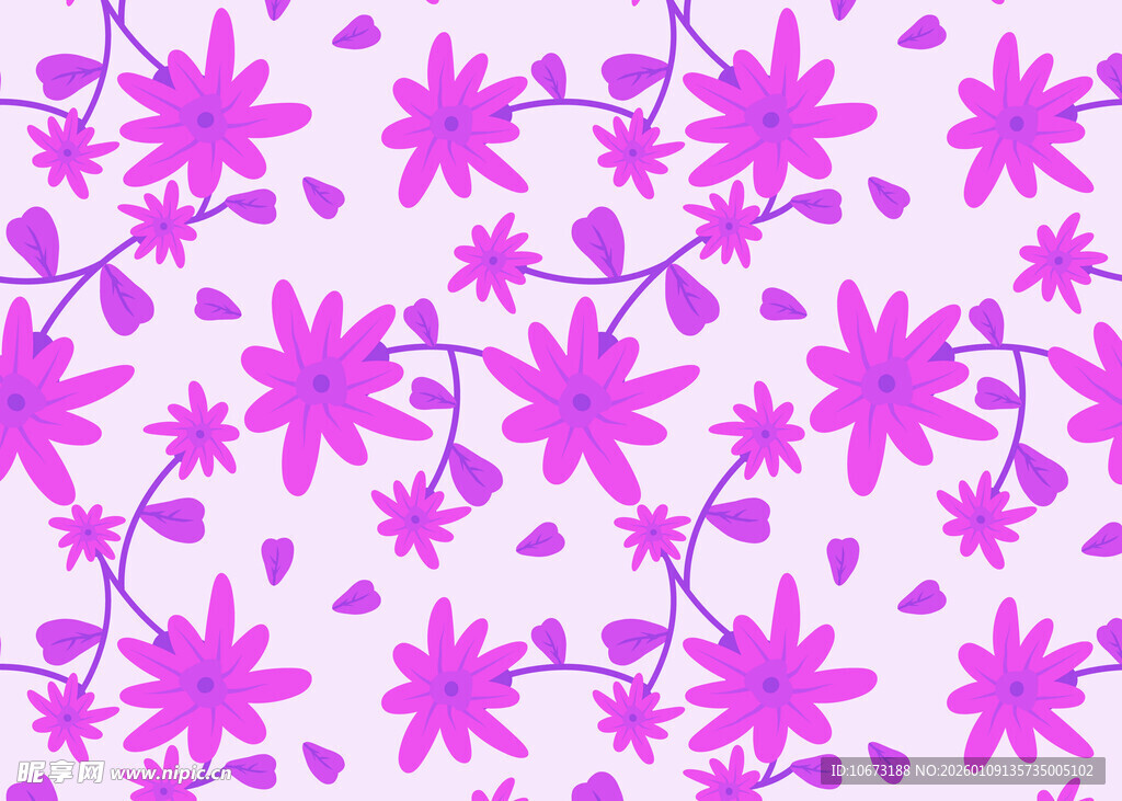 紫色花卉图案背景