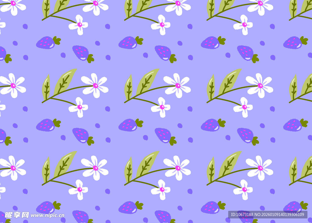 紫色花卉图案背景纹理