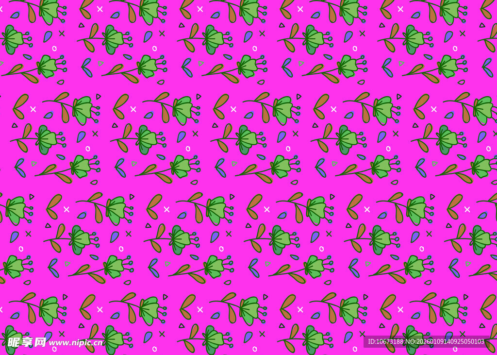 粉色背景卡通图案纹理