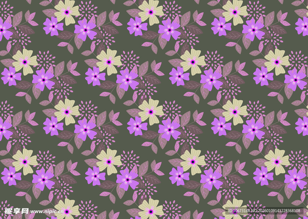 紫色花卉图案背景纹理