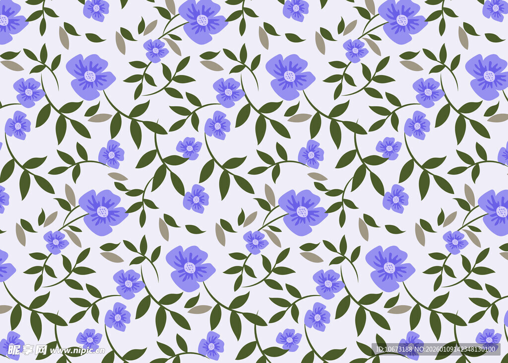 紫色花卉图案背景纹理