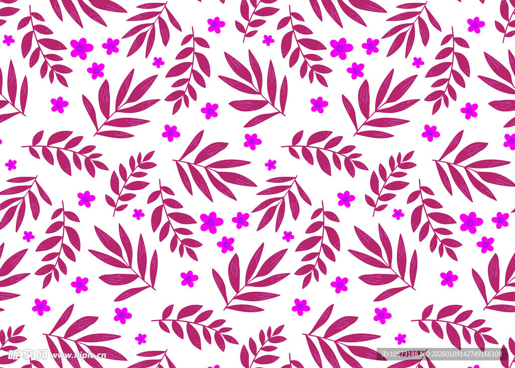 粉色叶形图案背景纹理