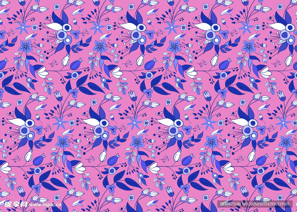 粉色花卉图案背景纹理