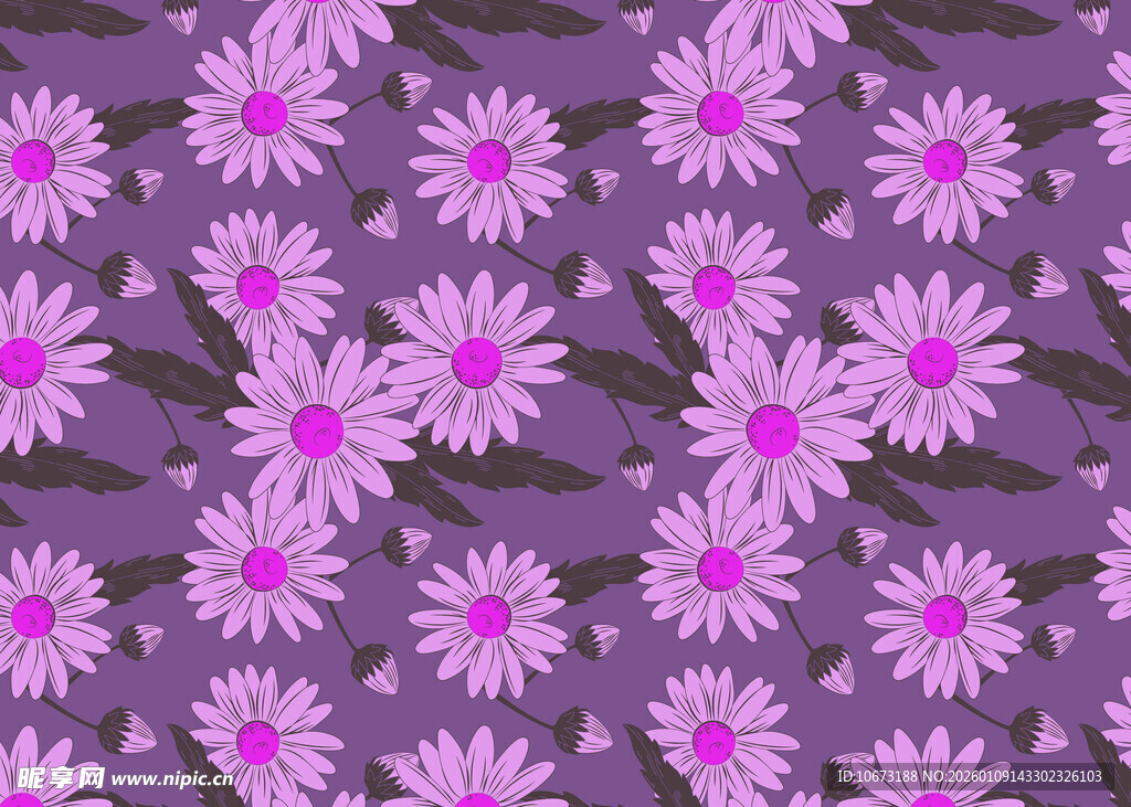 紫色花卉图案背景