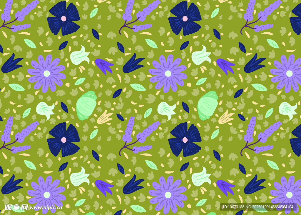 多彩花卉图案背景