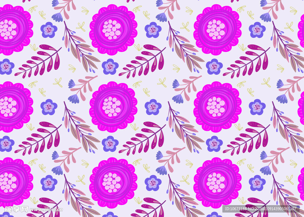 紫色花卉图案背景纹理