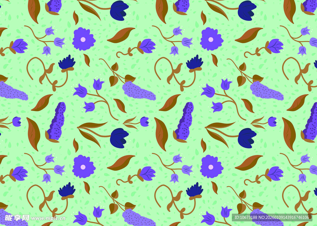 清新花卉图案背景